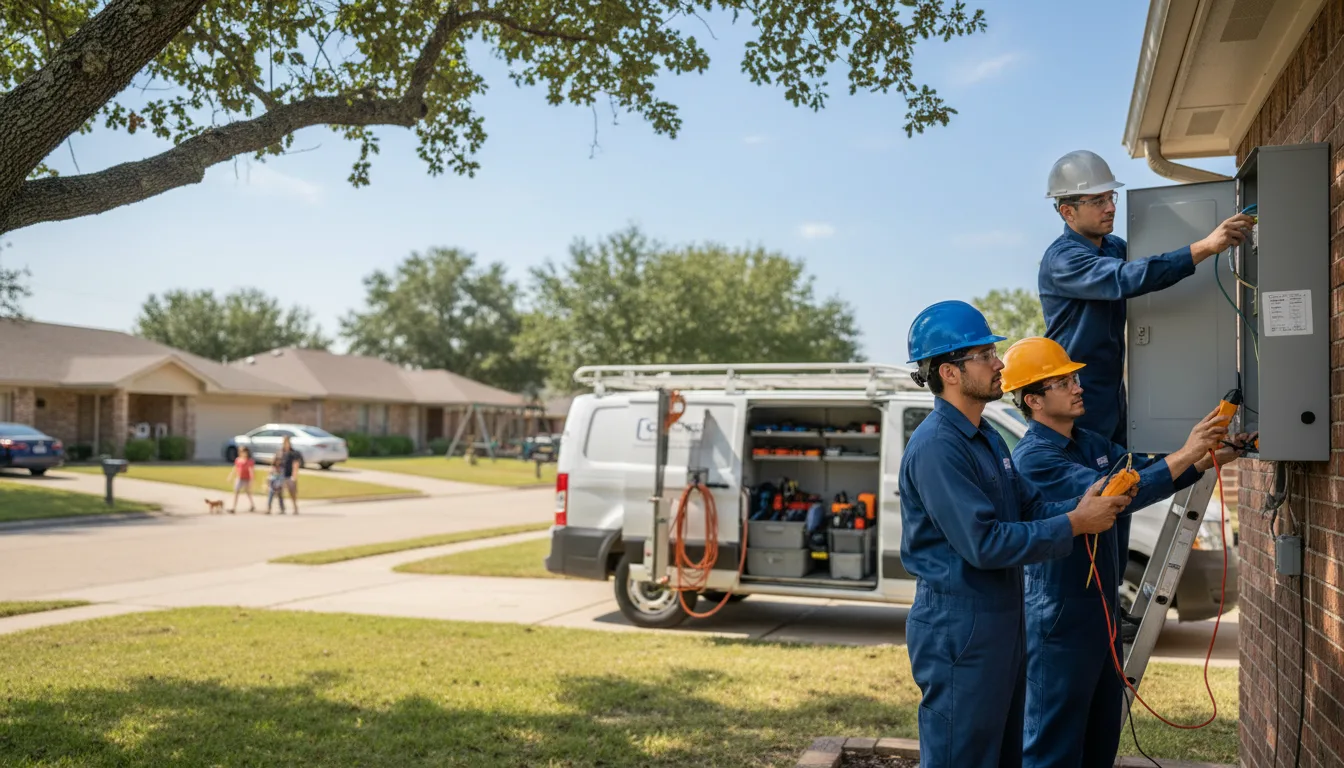 Certified electrician providing emergency electrical services in Armstrong, TX